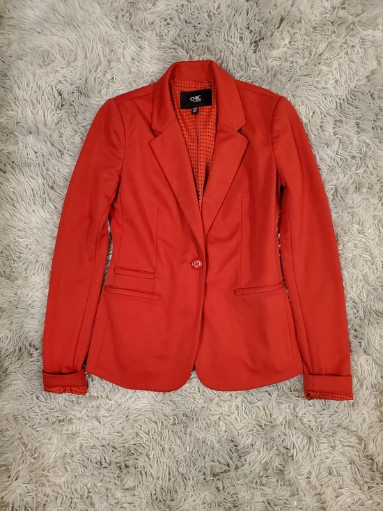 Chic by Jacob Jackets & Blazers - CHIC Red Tailored Single-Button Blazer